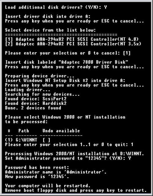 Product picture Windows Password reset and NTLDR repair Kit